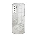 For Huawei nova 7 SE / P40 lite 5G Gradient Glitter Powder Electroplated Phone Case(Transparent)