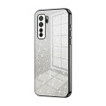 For Huawei nova 7 SE / P40 lite 5G Gradient Glitter Powder Electroplated Phone Case(Black)