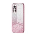 For Huawei nova 8 4G / 5G Gradient Glitter Powder Electroplated Phone Case(Pink)