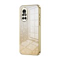 For Huawei nova 8 4G / 5G Gradient Glitter Powder Electroplated Phone Case(Gold)