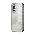 For Huawei nova 8 4G / 5G Gradient Glitter Powder Electroplated Phone Case(Black)