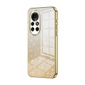 For Huawei nova 8 Pro Gradient Glitter Powder Electroplated Phone Case(Gold)