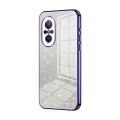 For Huawei nova 9 SE Gradient Glitter Powder Electroplated Phone Case(Purple)