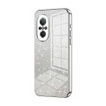 For Huawei nova 9 SE Gradient Glitter Powder Electroplated Phone Case(Silver)