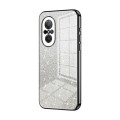 For Huawei nova 9 SE Gradient Glitter Powder Electroplated Phone Case(Black)