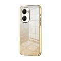For Huawei nova 10 SE Gradient Glitter Powder Electroplated Phone Case(Gold)