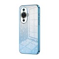 For Huawei nova 11 Gradient Glitter Powder Electroplated Phone Case(Blue)
