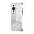 For Huawei nova 11 Gradient Glitter Powder Electroplated Phone Case(Silver)