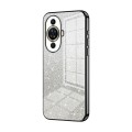 For Huawei nova 11 Gradient Glitter Powder Electroplated Phone Case(Black)