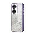 For Huawei nova 11 SE Gradient Glitter Powder Electroplated Phone Case(Purple)