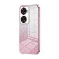 For Huawei nova 11 SE Gradient Glitter Powder Electroplated Phone Case(Pink)