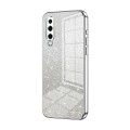 For Huawei P30 Gradient Glitter Powder Electroplated Phone Case(Silver)