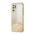 For Huawei P30 Pro Gradient Glitter Powder Electroplated Phone Case(Gold)