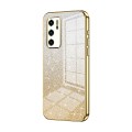 For Huawei P40 Gradient Glitter Powder Electroplated Phone Case(Gold)