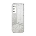 For Huawei P40 Gradient Glitter Powder Electroplated Phone Case(Transparent)