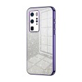 For Huawei P40 Pro Gradient Glitter Powder Electroplated Phone Case(Purple)