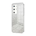 For Huawei P40 Pro Gradient Glitter Powder Electroplated Phone Case(Transparent)