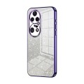 For Huawei P50 Pro Gradient Glitter Powder Electroplated Phone Case(Purple)