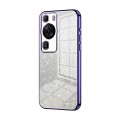 For Huawei P60 / P60 Pro Gradient Glitter Powder Electroplated Phone Case(Purple)