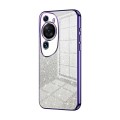 For Huawei P60 Art Gradient Glitter Powder Electroplated Phone Case(Purple)