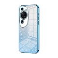 For Huawei P60 Art Gradient Glitter Powder Electroplated Phone Case(Blue)