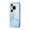 For Huawei Pura 70 Pro Gradient Glitter Powder Electroplated Phone Case(Blue)