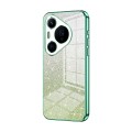 For Huawei Pura 70 Pro Gradient Glitter Powder Electroplated Phone Case(Green)