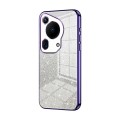 For Huawei Pura 70 Ultra Gradient Glitter Powder Electroplated Phone Case(Purple)