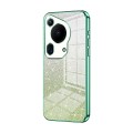 For Huawei Pura 70 Ultra Gradient Glitter Powder Electroplated Phone Case(Green)