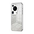 For Huawei Pura 70 Ultra Gradient Glitter Powder Electroplated Phone Case(Silver)