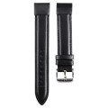 For Garmin Fenix 7S 20mm  Bamboo Joint Texture Genuine Leather Watch Band(Black)