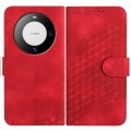 For Huawei Mate 60 Pro YX0060 Elephant Head Embossed Phone Leather Case with Lanyard(Red)