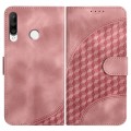 For Huawei P30 lite/nova 4e YX0060 Elephant Head Embossed Phone Leather Case with Lanyard(Pink)