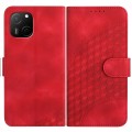 For Huawei Maimang A20 YX0060 Elephant Head Embossed Phone Leather Case with Lanyard(Red)
