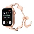 For Apple Watch SE 2023 40mm Shell Metal Chain Bracelet Watch Band(Rose Gold)