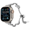 For Apple Watch Ultra 2 49mm Shell Metal Chain Bracelet Watch Band(Black)