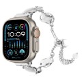 For Apple Watch Ultra 49mm Shell Metal Chain Bracelet Watch Band(Silver)