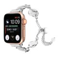 For Apple Watch Series 8 45mm Shell Metal Chain Bracelet Watch Band(Silver)