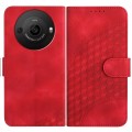 For Sharp Aquos R8 Pro SH-51D YX0060 Elephant Head Embossed Phone Leather Case with Lanyard(Red)