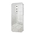 For OnePlus 8 Gradient Glitter Powder Electroplated Phone Case(Transparent)
