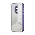 For OnePlus 8 Pro Gradient Glitter Powder Electroplated Phone Case(Purple)