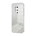 For OnePlus 8 Pro Gradient Glitter Powder Electroplated Phone Case(Transparent)