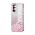 For OnePlus 8T Gradient Glitter Powder Electroplated Phone Case(Pink)