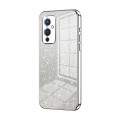 For OnePlus 9 Gradient Glitter Powder Electroplated Phone Case(Silver)