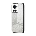For OnePlus Ace / 10R Gradient Glitter Powder Electroplated Phone Case(Black)