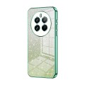 For Realme 12 Pro Gradient Glitter Powder Electroplated Phone Case(Green)
