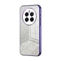 For Realme 12+ Gradient Glitter Powder Electroplated Phone Case(Purple)