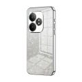 For Realme GT Neo6 SE Gradient Glitter Powder Electroplated Phone Case(Silver)
