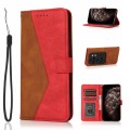 For Motorola Edge 40 Dual-color Stitching Leather Phone Case(Brown Red)
