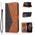 For Motorola Moto G54 5G Dual-color Stitching Leather Phone Case(Black Brown)